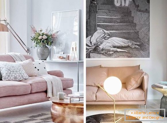 Pastelne barve v notranjosti - fotografija dnevne sobe