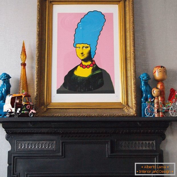 Slika: Mona Lisa in Marge Simpson, dva v enem.