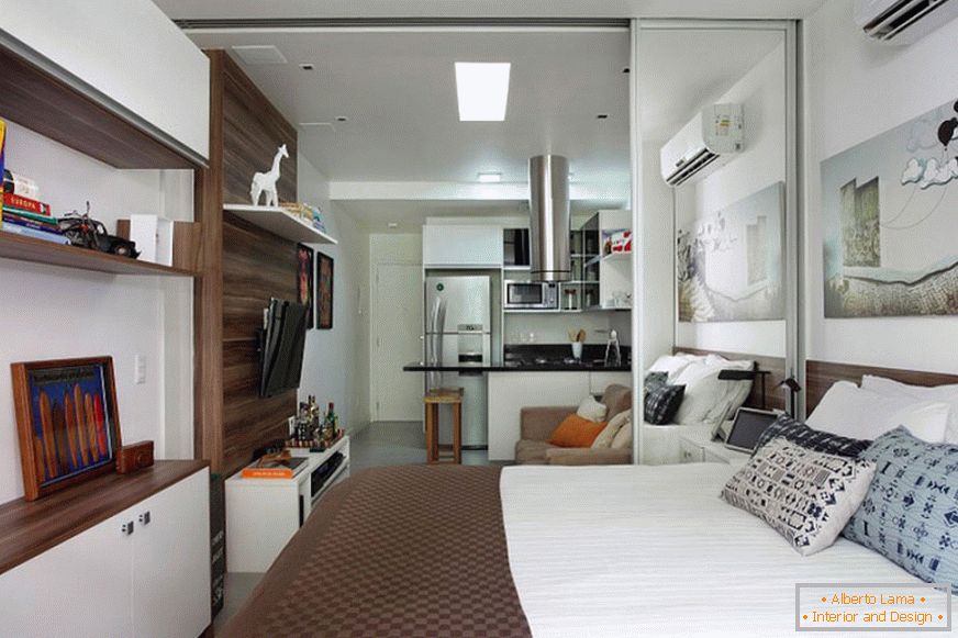 Prijeten dizajn ozkega apartmaja s 27 kvadratnimi metri
