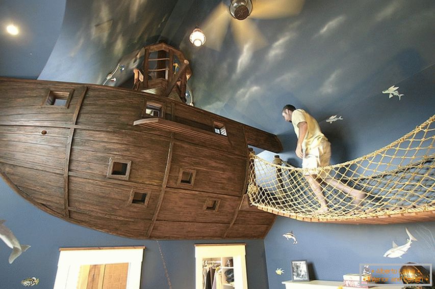 Soba v stilu piratske ladje