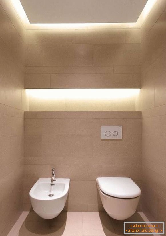 Eleganten dizajn WC z vgrajenimi lučmi