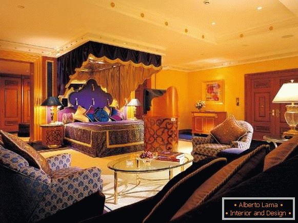 Luksuzna spalnica v orientalskem slogu