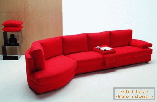rdeč modularni kavč
