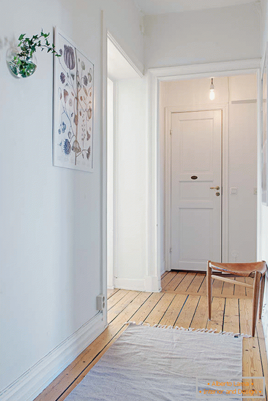 Notranjost hodnika v skandinavskem slogu