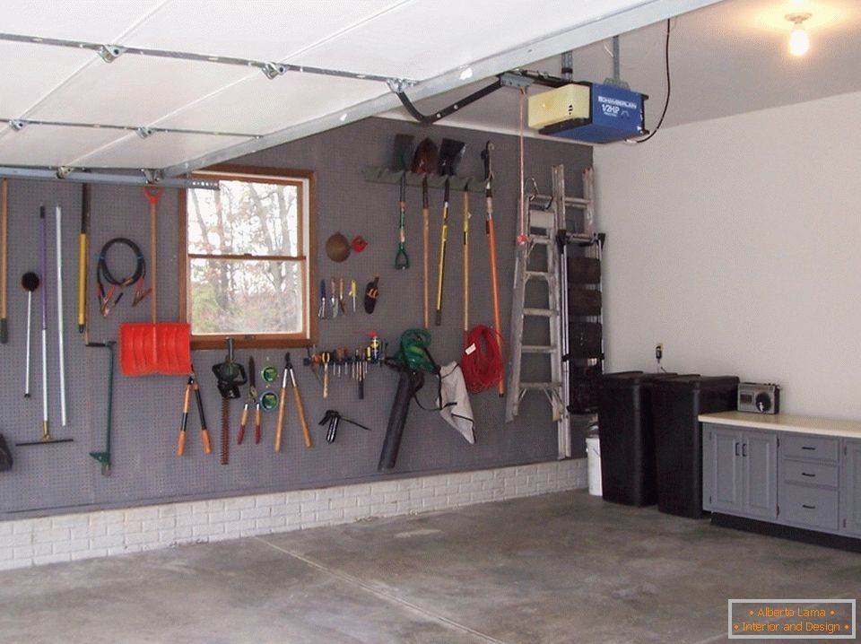 Stenski sistem za shranjevanje v garaži