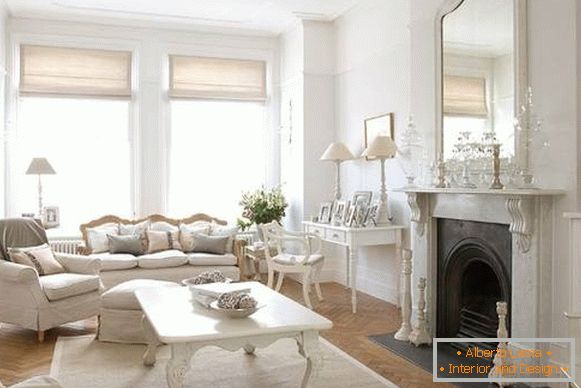 Francoski beli dnevna soba pohištvo classic