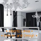 Črno-bela dnevna soba - 55 fotografij nenavadnih rešitev za