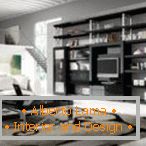 Črno-bela dnevna soba - 55 fotografij nenavadnih rešitev za