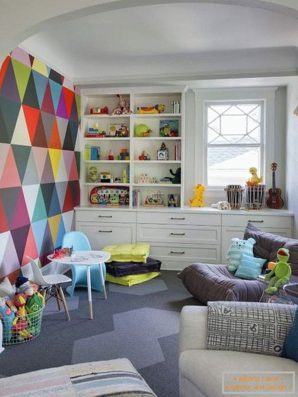 Barvita zasnova otroške sobe v svetlih barvah