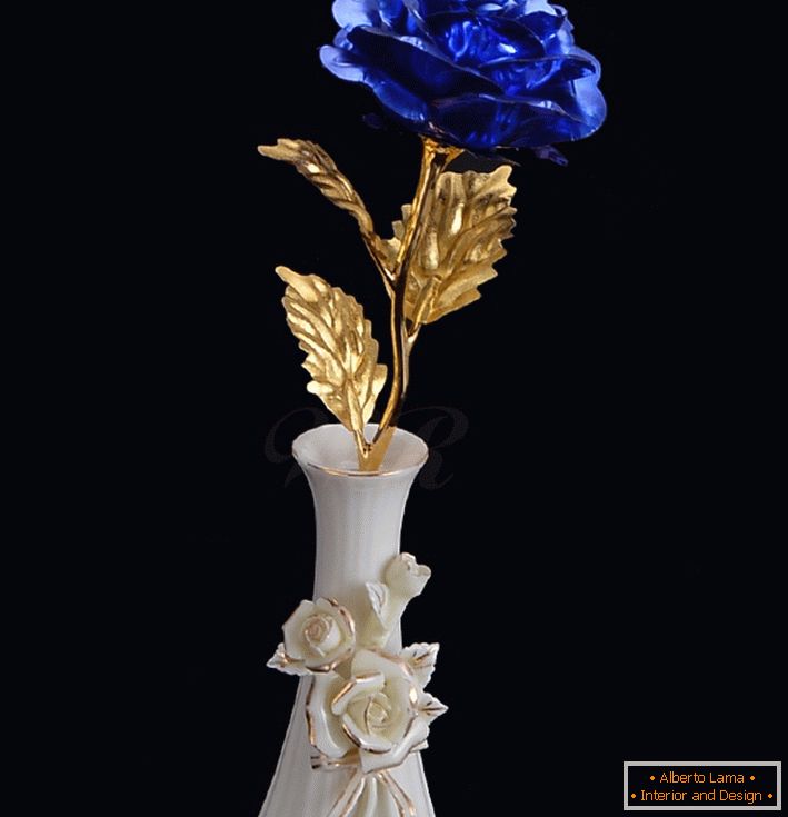 Za vedno-Love-Gold-folija-Rose-ohranjena-Normal-Gold-Flower-Rose-Blue-Barva-za-dekoracijo-Poroka-Božič