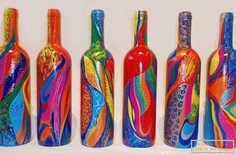 Večbarvne steklenice