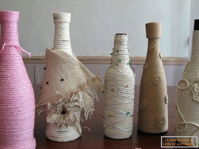 Dekoracija steklenic različnih oblik