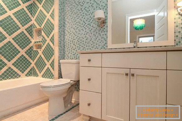 Lepa kopalnica dekor s ploščice - fotografije najboljših idej