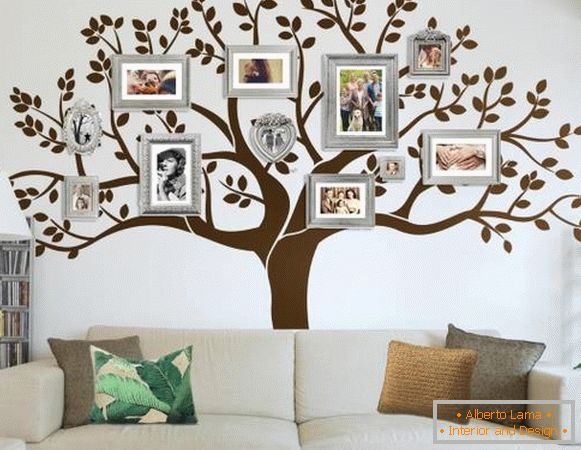 Družinsko drevo - nalepke za dekoracijo sten