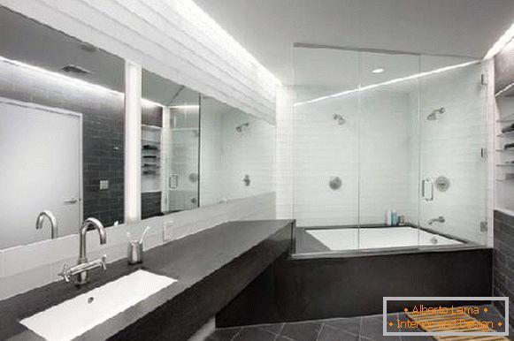 oblikovanje velike kopalnice, fotografija 45