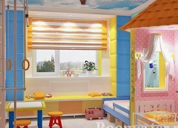 Otroška soba za dva otroka fant in dekle