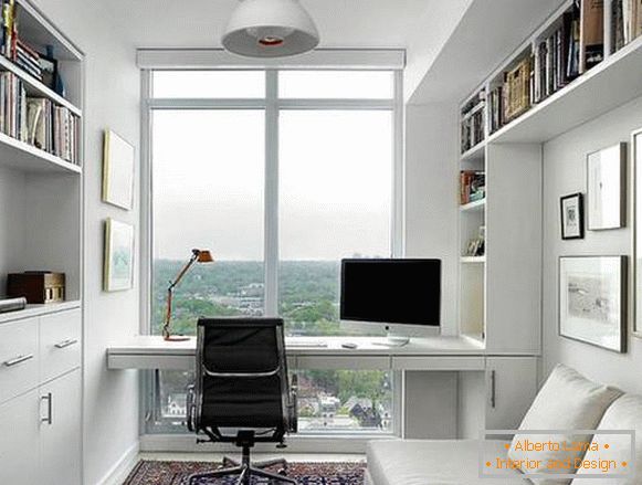 oblikovanje pisarne v stanovanju v sodobnem slogu, fotografija 20