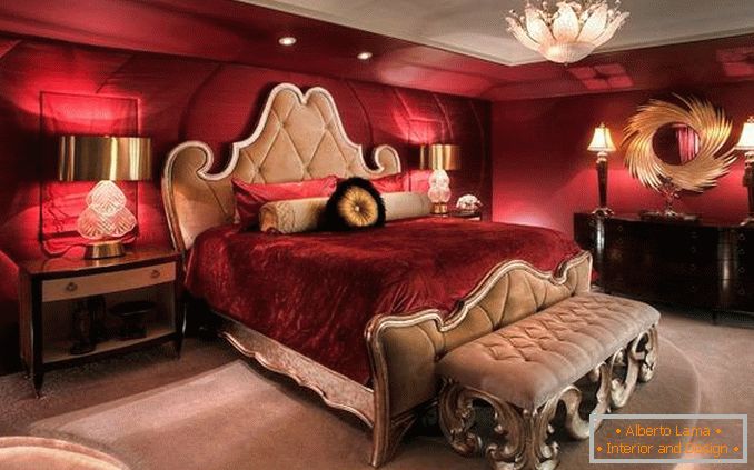 rdeča spalnica design, foto 23