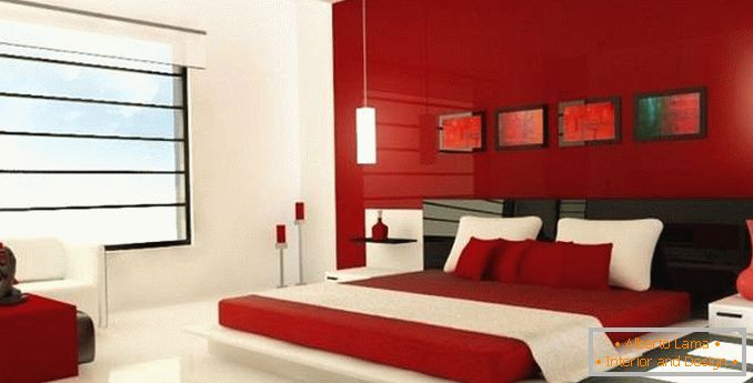 rdeča spalnica design, fotografija 24