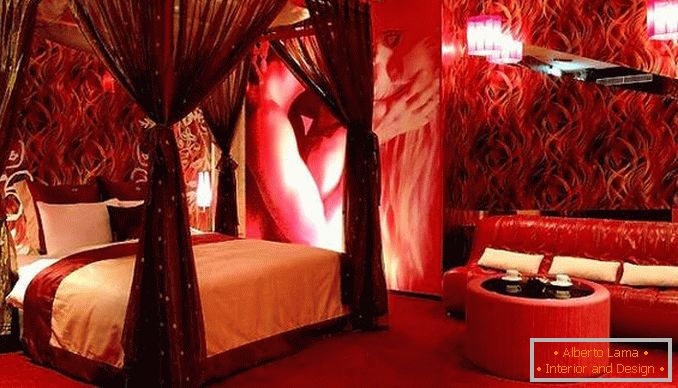 rdeča spalnica design, fotografija 29