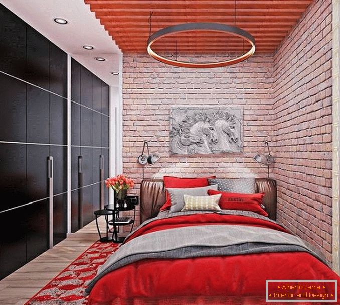 rdeča spalnica design, fotografija 8