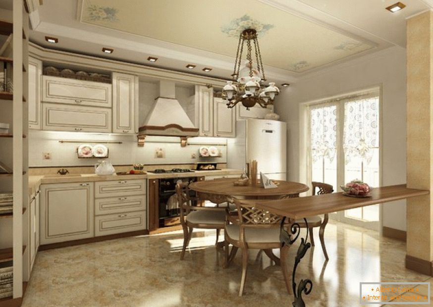 Kuhinja-studio v slogu Provence