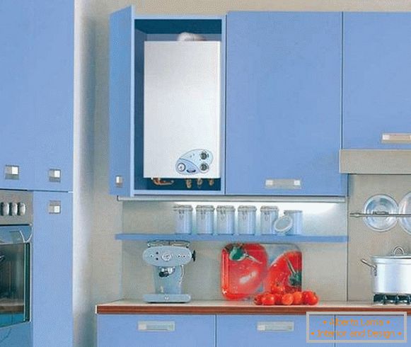 majhen dizajn kuhinje s plinskim kolumnim fotografijo, fotografija 39