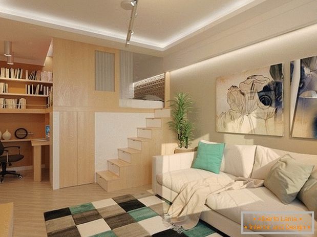 oblikovanje majhnega studio apartmaja