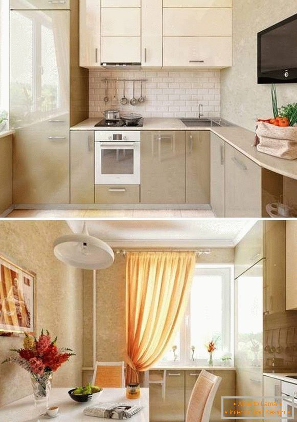 Moderna kuhinjska notranjost 10 m2 M - fotografija