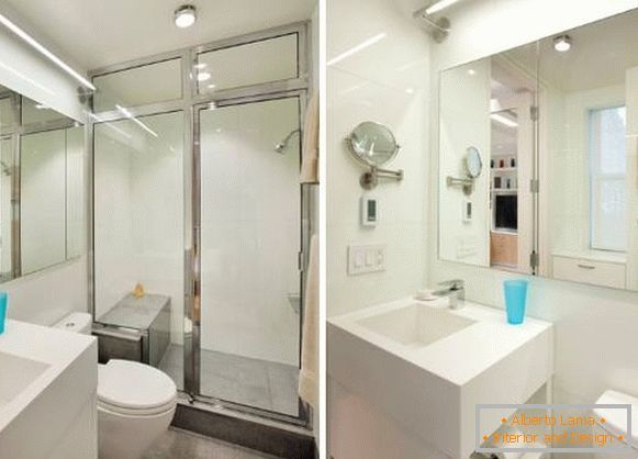 Zasnova kopalnice v majhnem stanovanju od 40 m2
