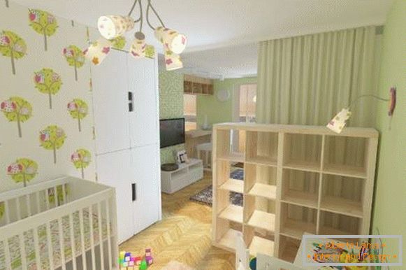 Oblikovanje enosobnega apartmaja za družino z otrokom