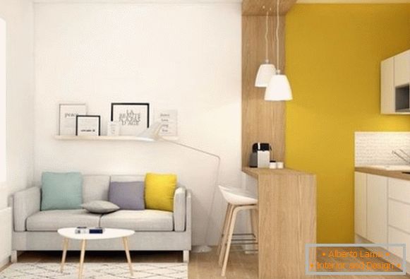 Oblikovanje enosobne stanovanja - fotografija 3