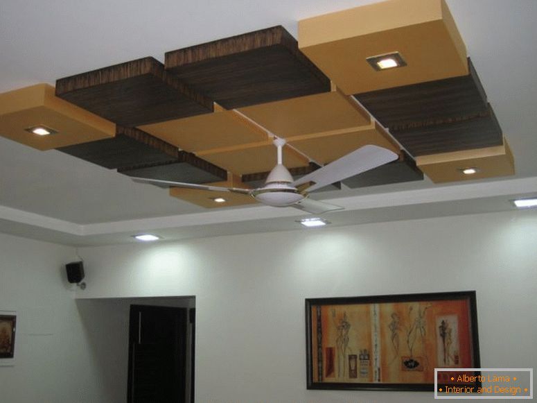 Oblikovanje stropov iz mavčnih plošč - 140 fotografij idej