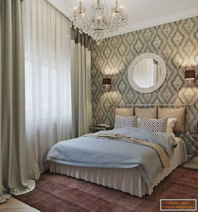 Elegantna spalnica v klasičnem slogu