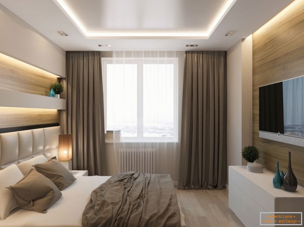 Elegantna notranjost spalnice v apartmaju