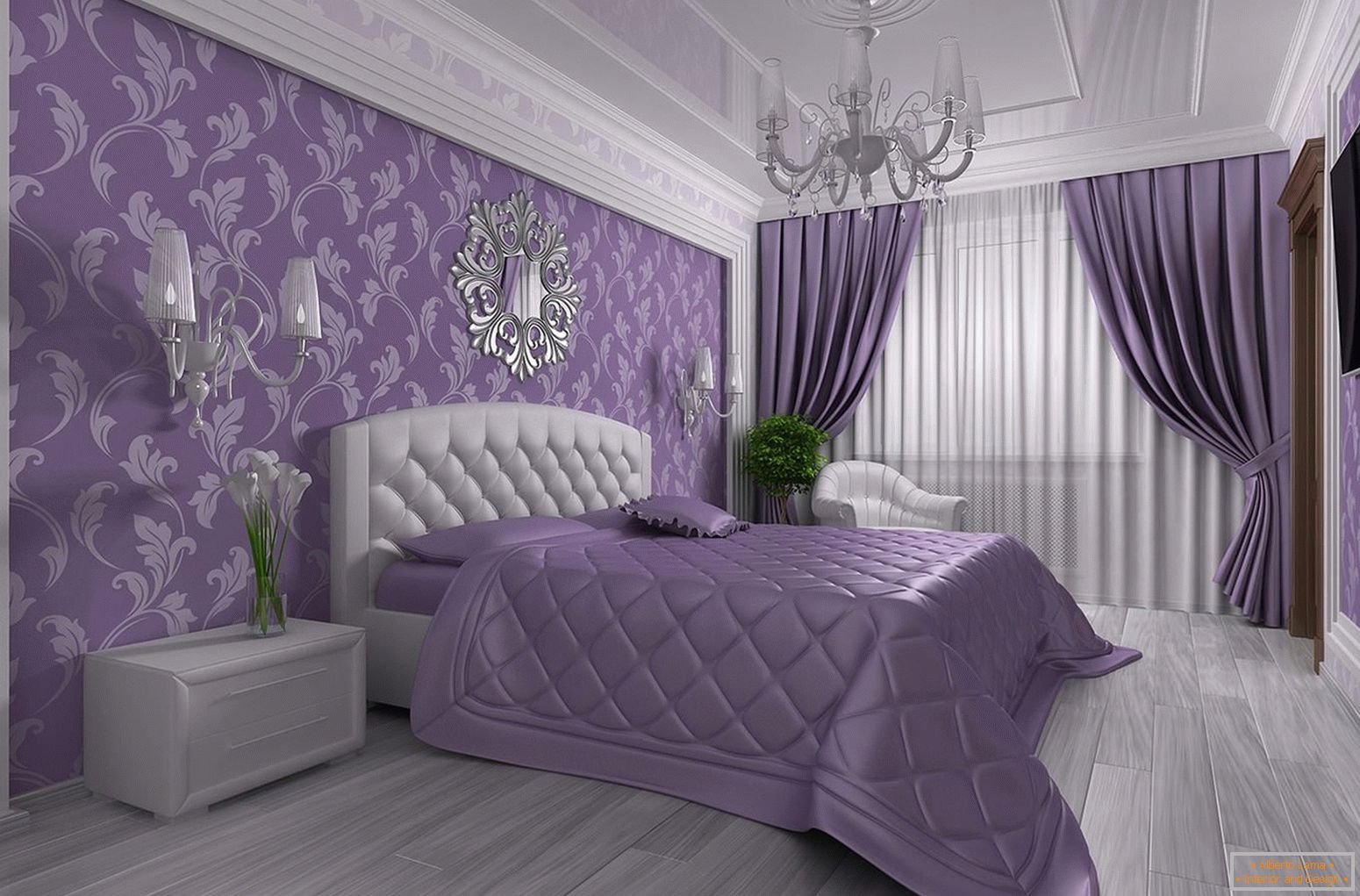 Elegantna notranjost spalnice