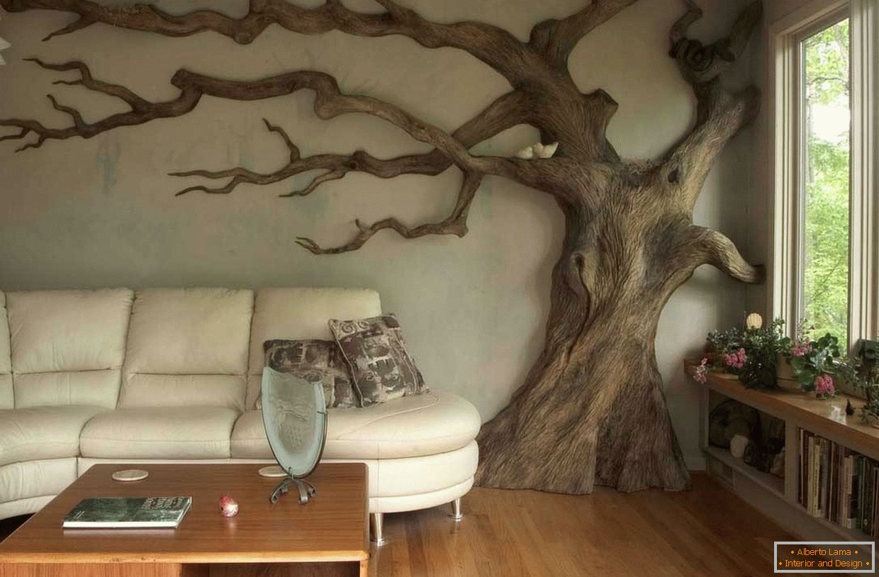 Drevo v notranjosti sobe
