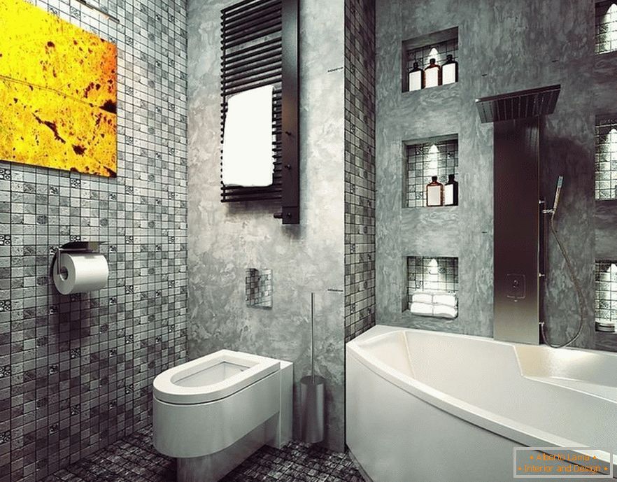 Notranjost kopalnice v eklektičnem stilu