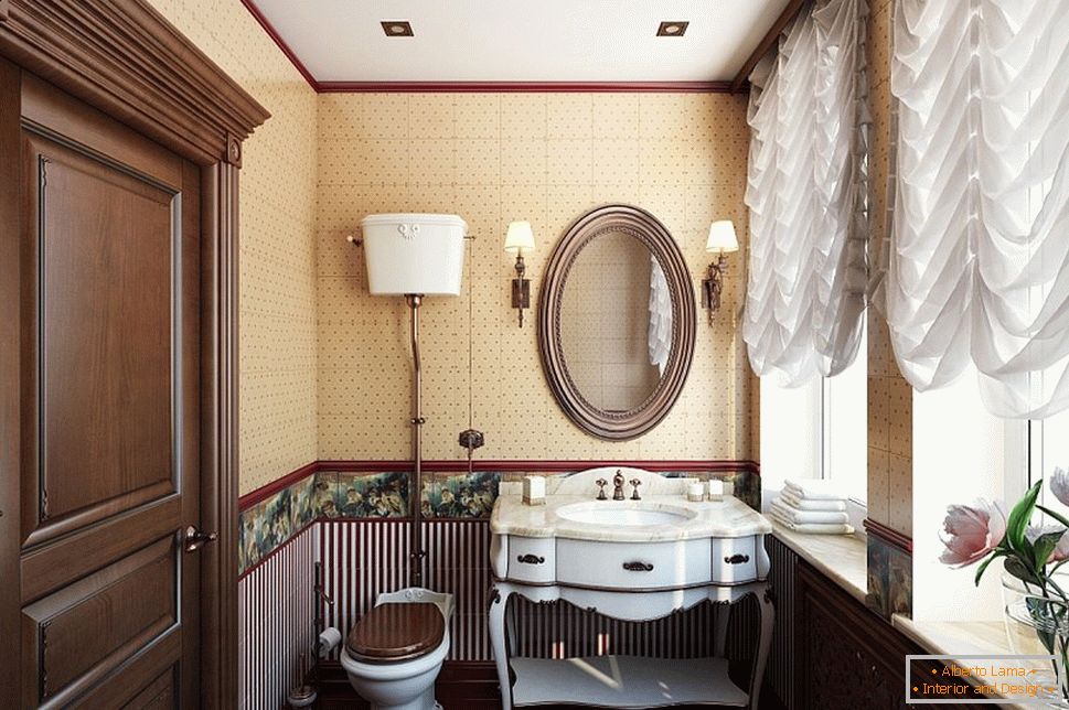 Notranjost kopalnice v baročnem slogu