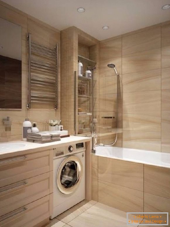 dizajn kopalnice s straniščem in pralnim strojem, foto 17