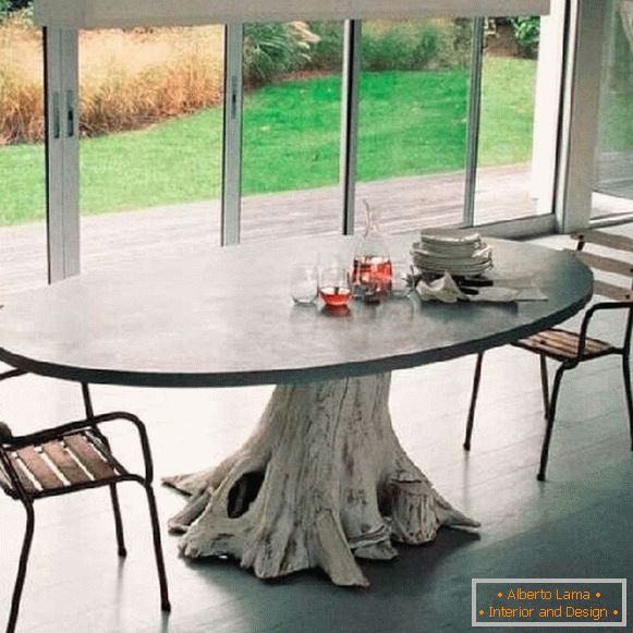 oblikovalska steklena jedilna miza, fotografija 8