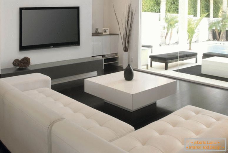 elegantne ideje - bela-sofa-v-design-notranjosti-pištole