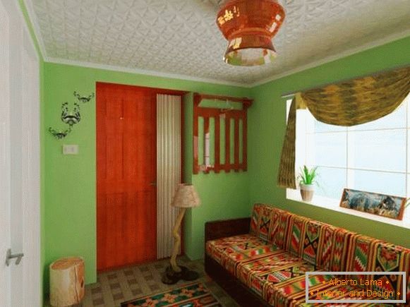 Pohištvo v etničnem slogu v oblikovanju hodnika