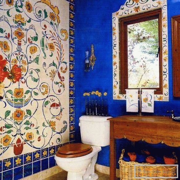 Notranjost v etničnem slogu - foto kopalnica
