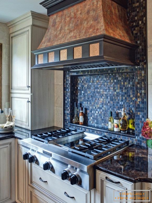 Kuhinja predpasnik s ploščice mozaik
