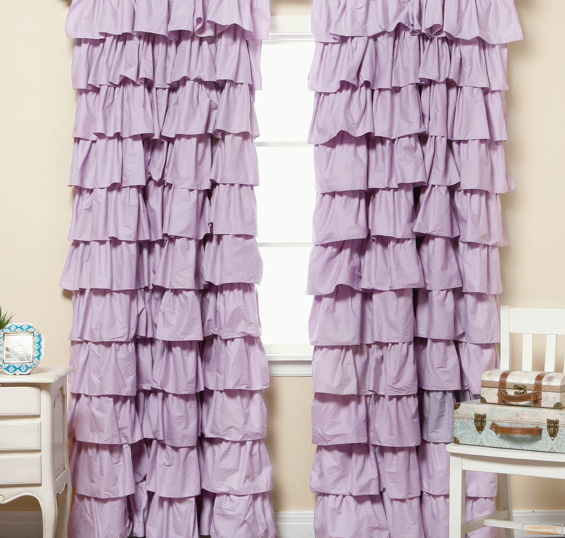 Originalne vijolične zavese