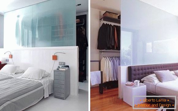 Vgrajena garderoba v spalnici - fotografija samega