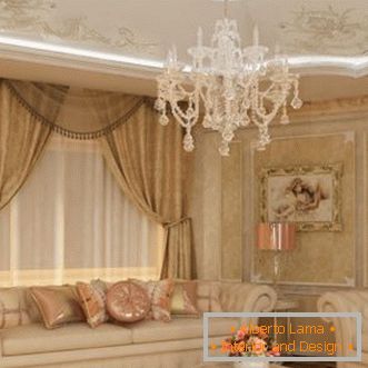 Dnevna soba v italijanskem slogu - 75 fotografij