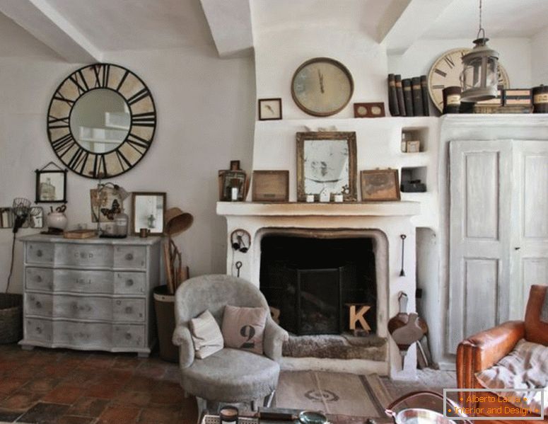 Dnevna soba v slogu provence - 80 fotografij nenavadnih
