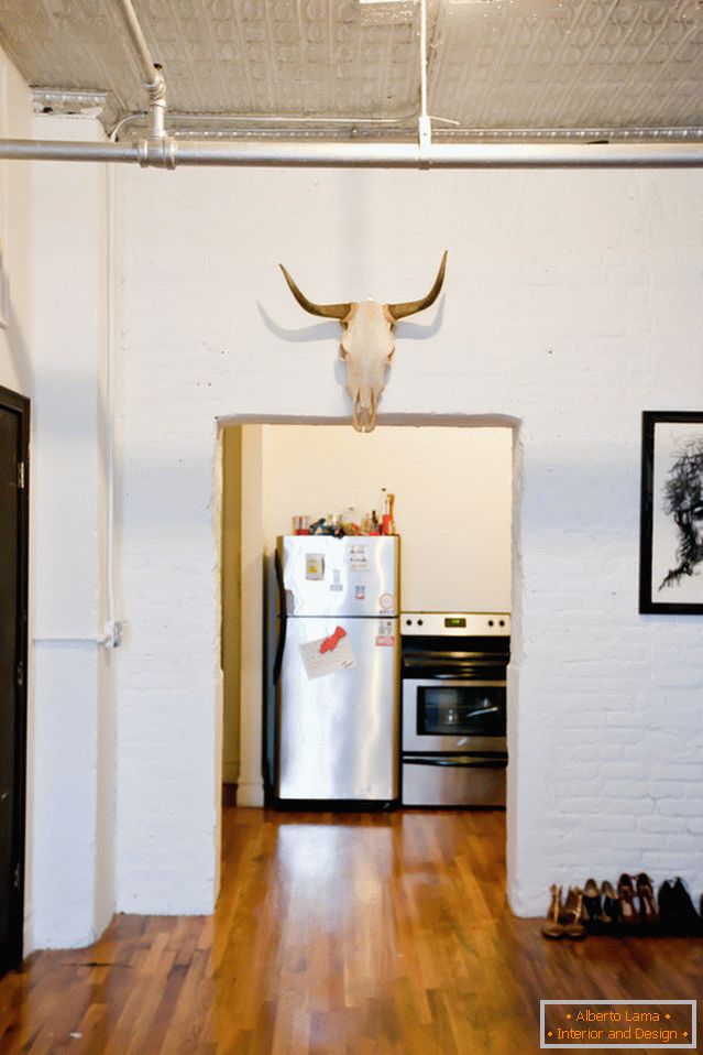 Kuhinja stilsko stanovanje v Brooklynu